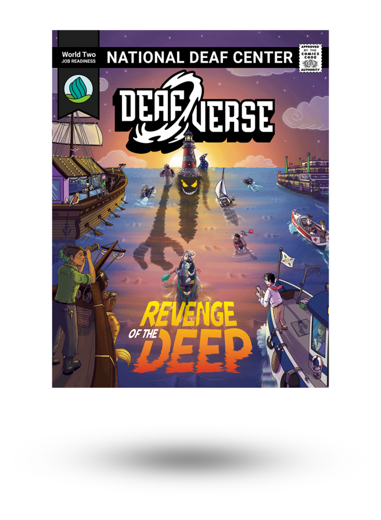 The comic book cover of World Two: Revenge of the Deep!