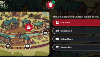 Here’s the map screen where you can click around to explore Eldertree Vale!